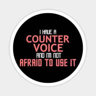 Counter Voice Cool Typography Job Design Magnet